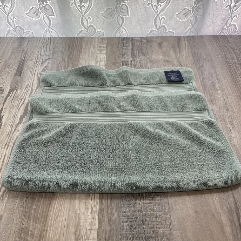 Ralph Lauren Hand Towel Stone Blue 100% Cotton 21